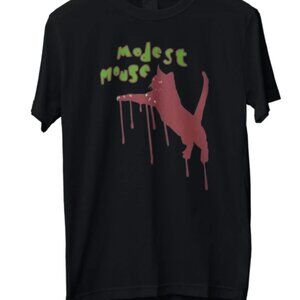 Vintage Modest Mouse Cat Graphic Print T-Shirt | Art Graphic Tee